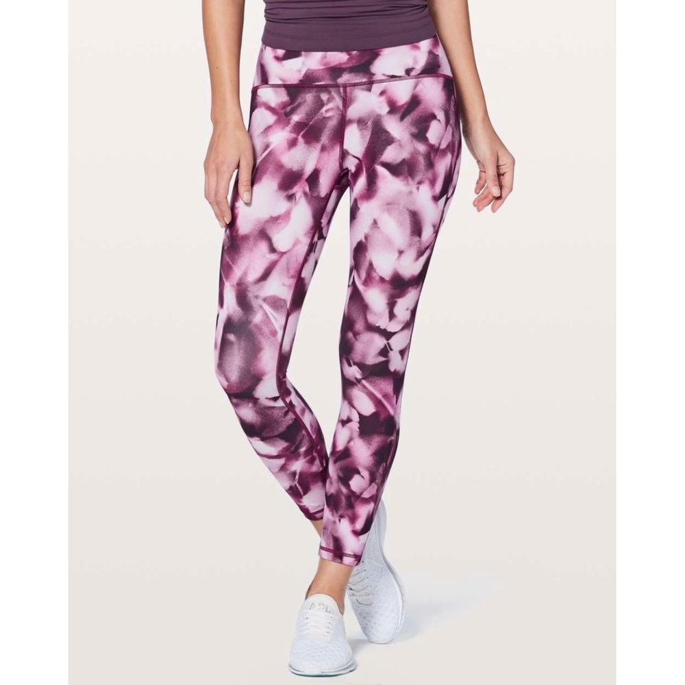 Lululemon Train Times 7/8 Pant *25" Blush Blossom Alpine White Candy Pink 8 Gym